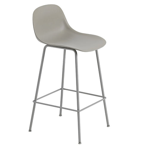 Fiber Counter Stool 65cm / Tube Base / Backrest